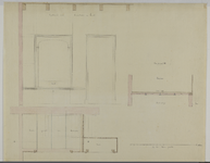 214995 Doorsneden en plattegrond van de bedsteden in de vrijwoningen van de Eleëmosynae van Oudmunster aan de 3e ...